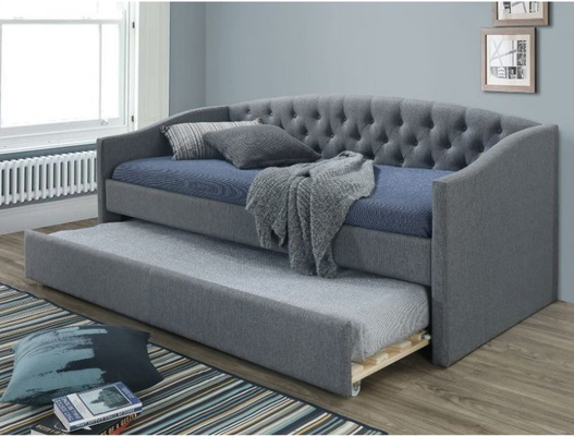 SUNNY Single 190X200 سرير نهاري معنقدة مع سرير نهاري منجد رمادي متدرج
