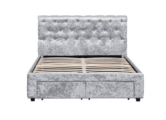 Torver Charcoal Charcoal Plush Velvet Bed Frame BSCI CE EN-1725 شهادة
