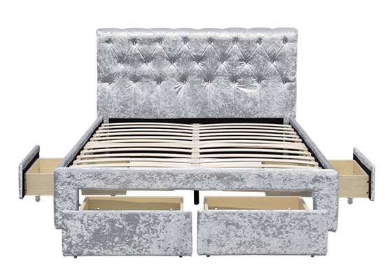 Torver Charcoal Charcoal Plush Velvet Bed Frame BSCI CE EN-1725 شهادة